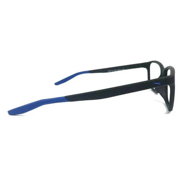 NIKE 7118 008 MATTE BLACK RACER BLUE WRAP EYEGLASSES FRAME 55-14-140 main image 8